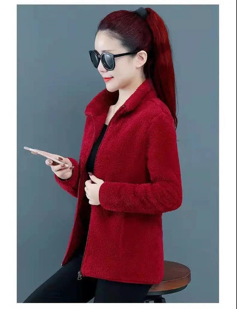 Women's Warm Slim Polar Fleece Coat