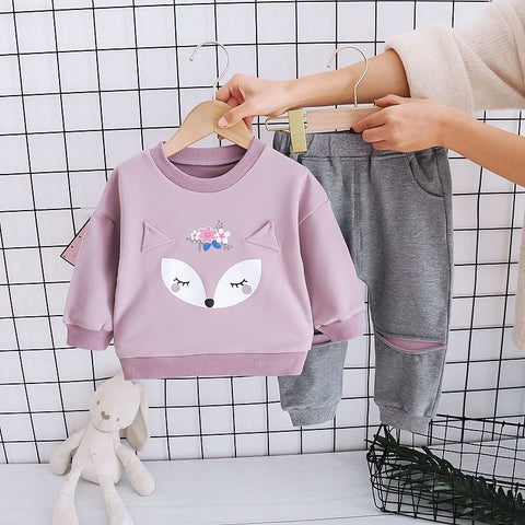 Baby Cotton Hoodies Pants 2pcs Sets