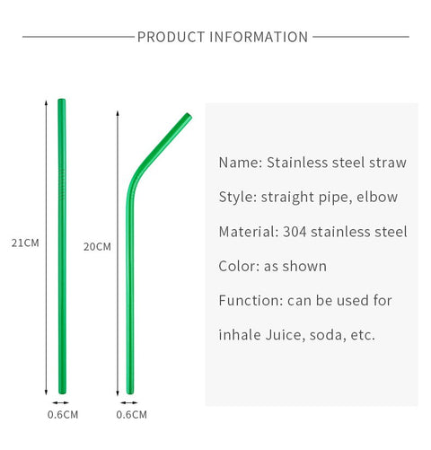 Stainless Steel Straws Set with Brush