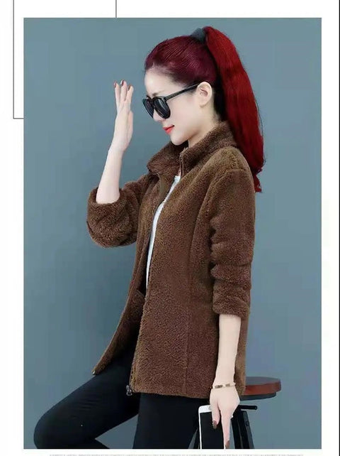 Women's Warm Slim Polar Fleece Coat