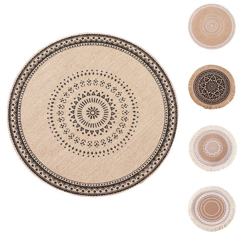 Round Embroidery Lace Table Placemat