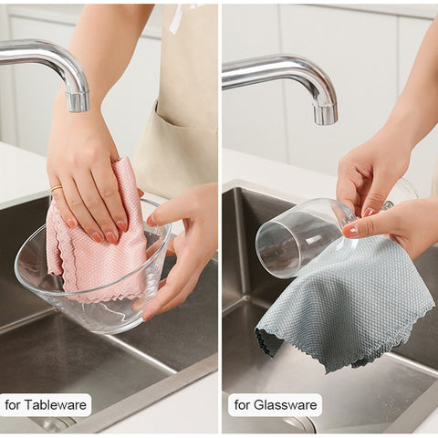 Microfiber Glass Cleaning Cloth Rag