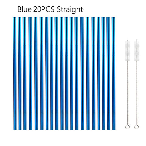 Stainless Steel Straws Set with Brush