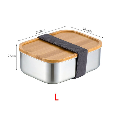 Bento Bamboo Cover Food Container Lunch Box