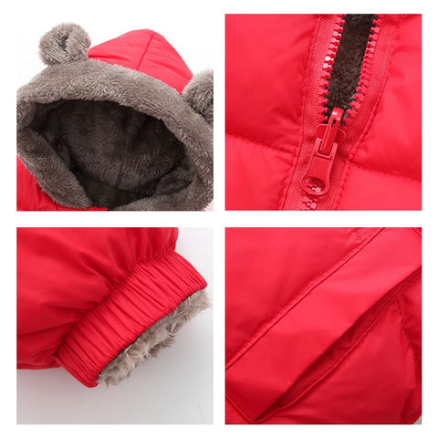 Winter Warm Coat Zipper Hooded Jacket