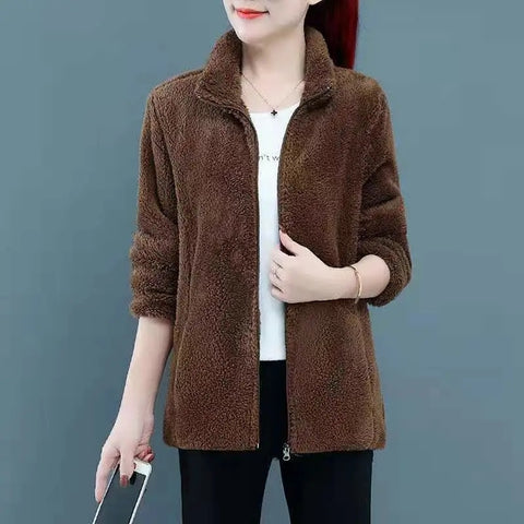 Women's Warm Slim Polar Fleece Coat