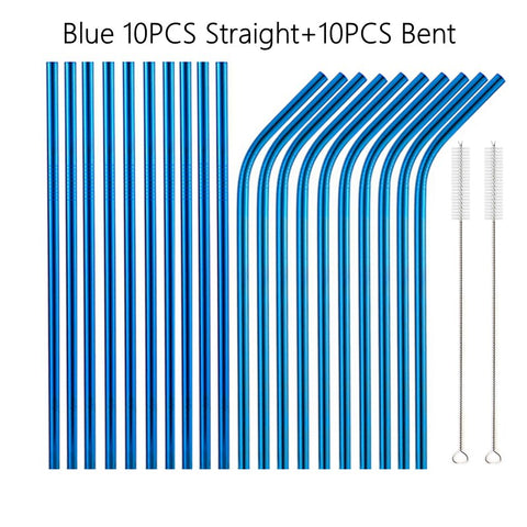 Stainless Steel Straws Set with Brush