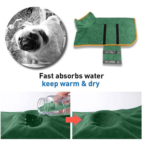 Capa de secado absorbente de microfibra para mascotas