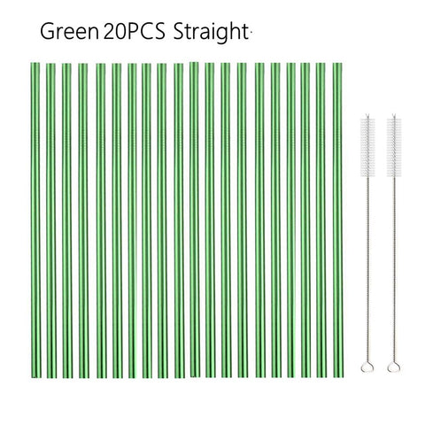 Stainless Steel Straws Set with Brush