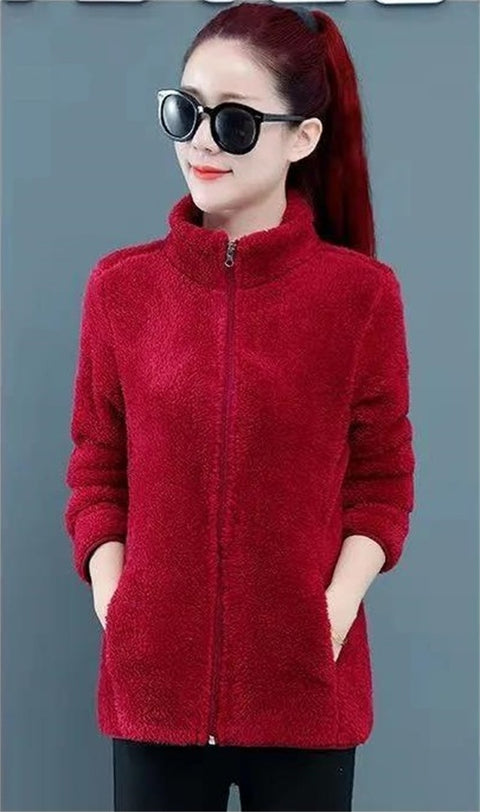 Women's Warm Slim Polar Fleece Coat