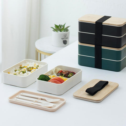 Double Layer Japanese Style Leak-proof Lunch Boxes