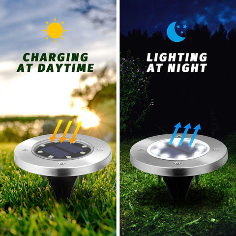 LED Solar Power Disk Light