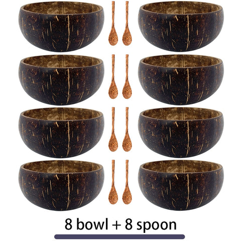 12-15cm Natural Handmade Coconut Bowl