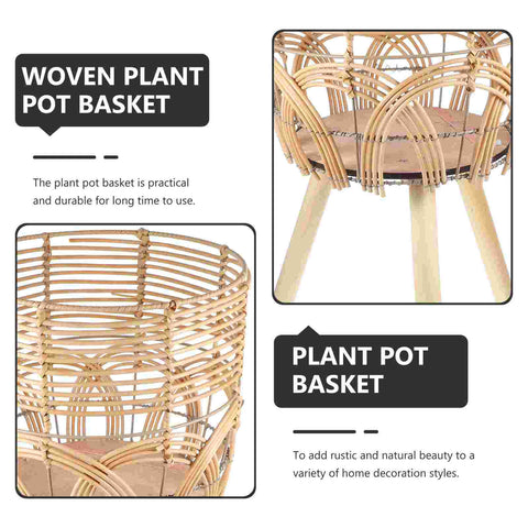 Houseplant Table Wicker Planter Flower