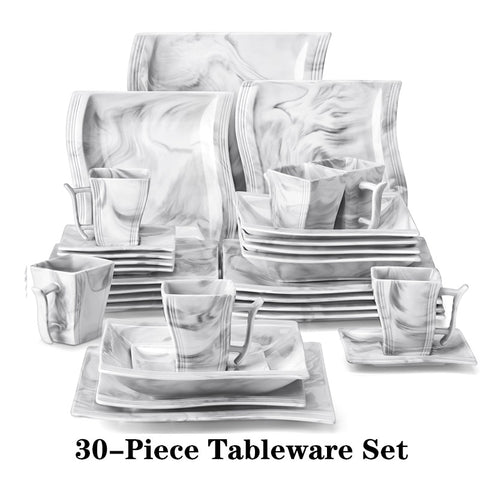 Marble Porcelain Dinnerware Set