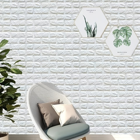 Self-Adhesive 3D Foam Brick Wallpaper