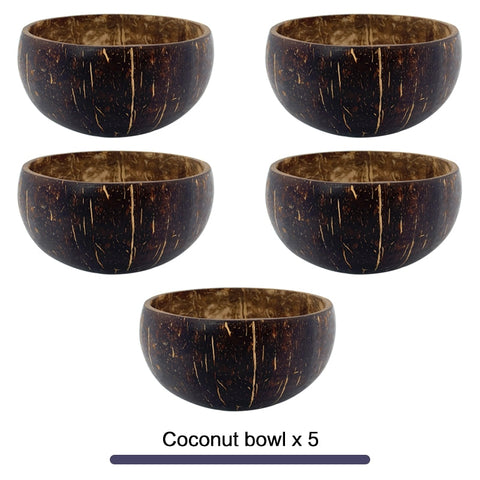 12-15cm Natural Handmade Coconut Bowl