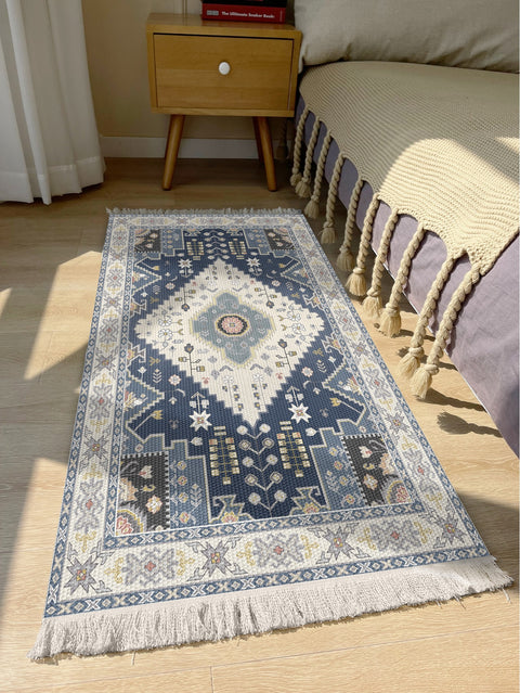 Hand-Woven Cotton Linen Carpet