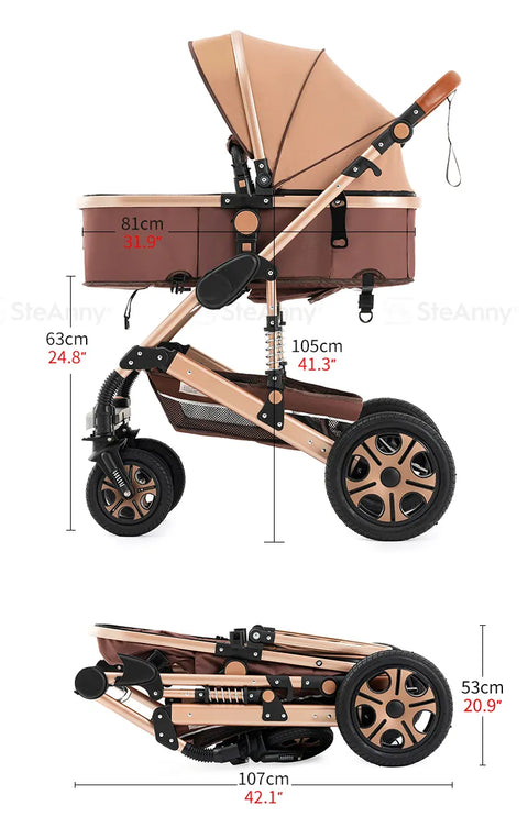 5-IN-1 Luxury Baby Stroller