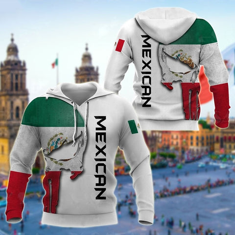 Mexican Flag Pullover Hoodie - Family