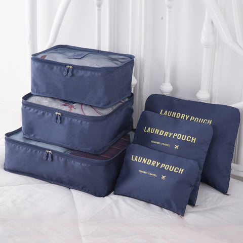 6pcs Oxford Travel Organizer Storage Bag Set