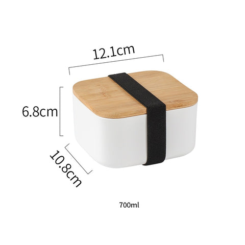 Minimalist Design Bamboo Cover Wheat Straw Bento Box