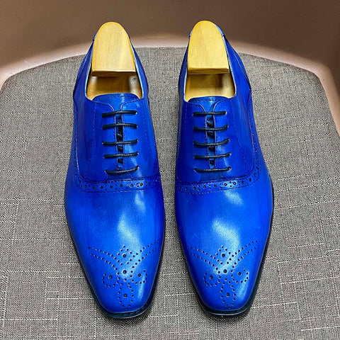 Men's Oxford Brogue Style Dress Shoes