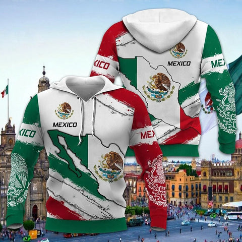 Mexican Flag Pullover Hoodie - Family