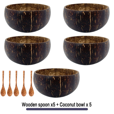 12-15cm Natural Handmade Coconut Bowl