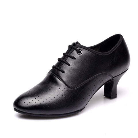 Women Leather Jazz Dance Shoes