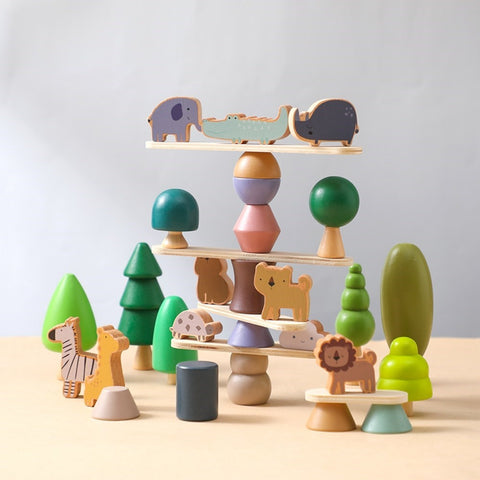 Baby Wooden Montessori Toys Animal Tree Puzzle