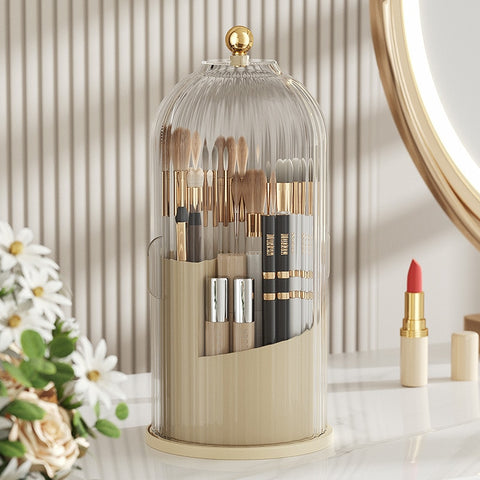 Soporte para brochas de maquillaje giratorio de 360°