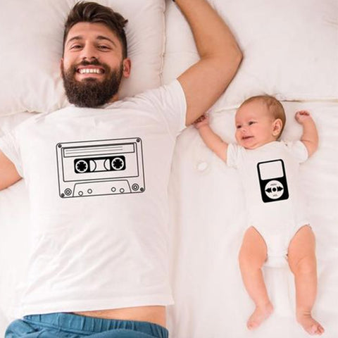 Family Matching 100% Cotton Parent T-Shirts & Baby Bodysuits