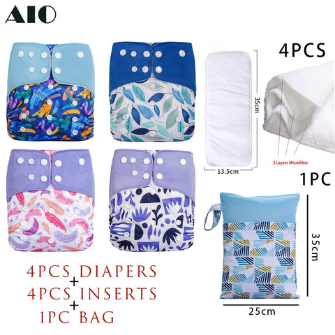 Reusable Inserts Wet Bag Pocket Diaper for Baby
