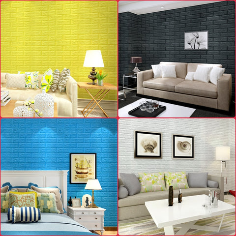 Self-Adhesive 3D Foam Brick Wallpaper