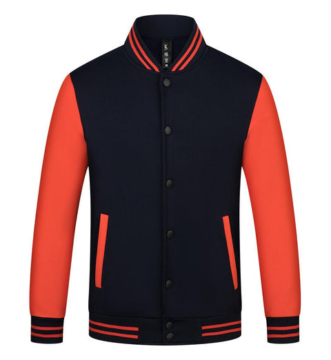 Casual Coats Round Neck Baseball Uniform