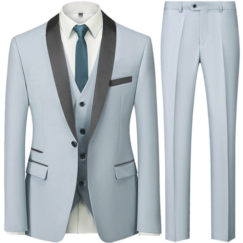 Luxury Men's Full 3 Pieces Formal Suit