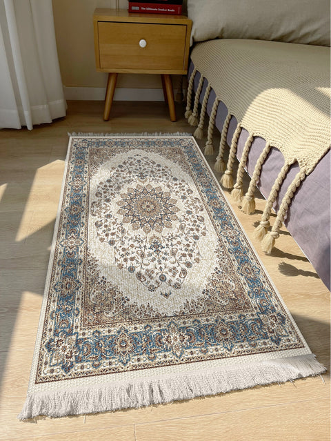 Hand-Woven Cotton Linen Carpet