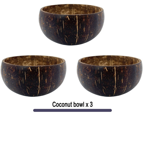 12-15cm Natural Handmade Coconut Bowl