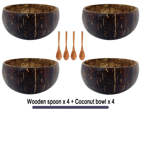 12-15cm Natural Handmade Coconut Bowl