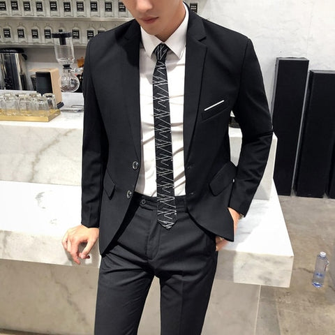 Two-Piece Business Suits Slim Leisure Blazers