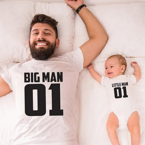 Family Matching 100% Cotton Parent T-Shirts & Baby Bodysuits