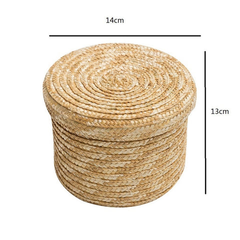 Handmade Straw Woven Storage Basket