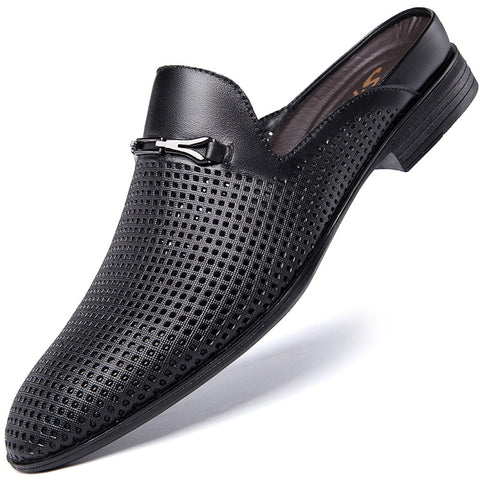 Zapatilla de cuero genuino de piel de vaca para hombre