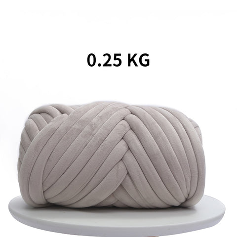 Super Velvet Chunky Yarn Thick Bulky Giant Thread White Bag