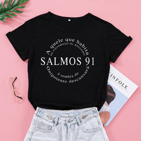 Camiseta estampada Dios es mi refugio