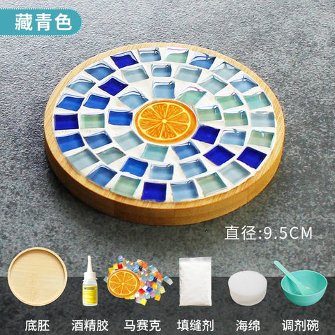 Tapete de copa de mosaico hecho a mano DIY