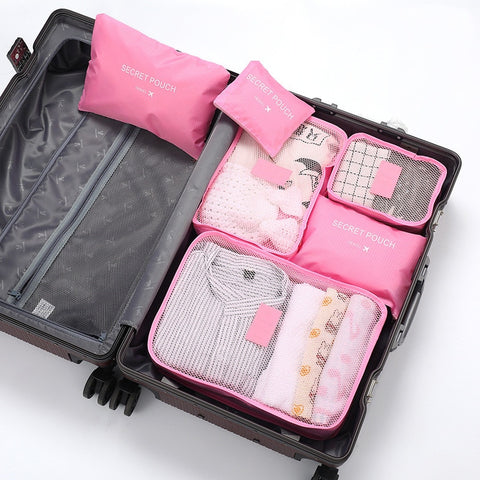 6pcs Oxford Travel Organizer Storage Bag Set