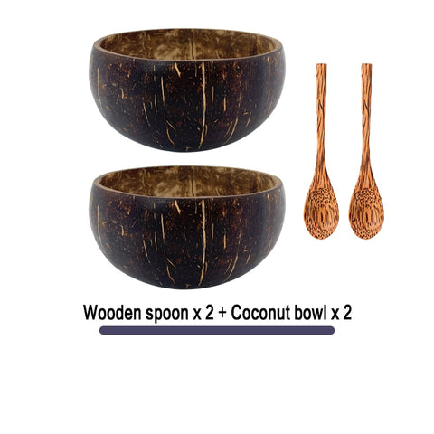 12-15cm Natural Handmade Coconut Bowl