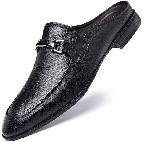 Zapatilla de cuero genuino de piel de vaca para hombre